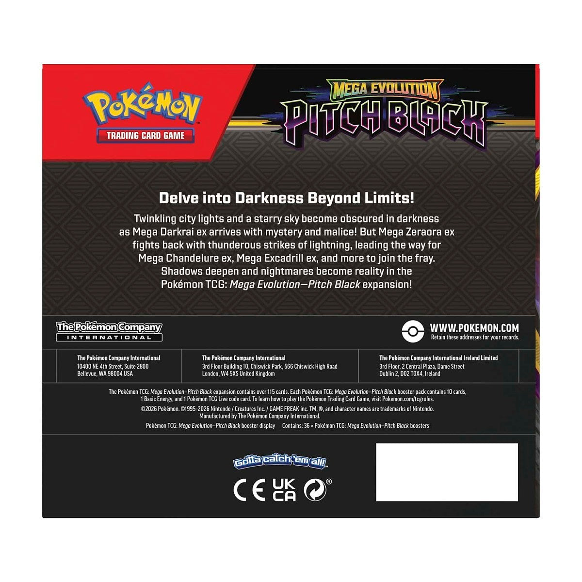 POKEMON TCG: MEGA EVOLUTION-PITCH BLACK BOOSTER BUNDLE (6 PACKS)