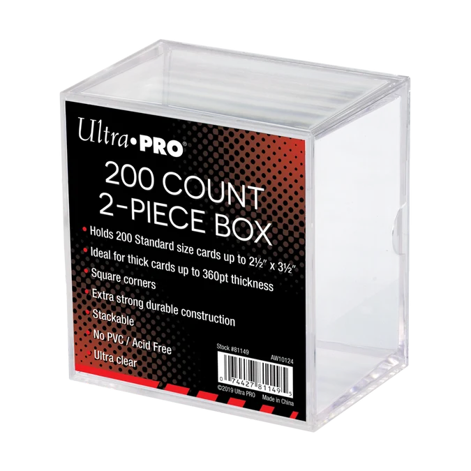 Ultra Pro 2-PIECE BOX - Clear (200ct)