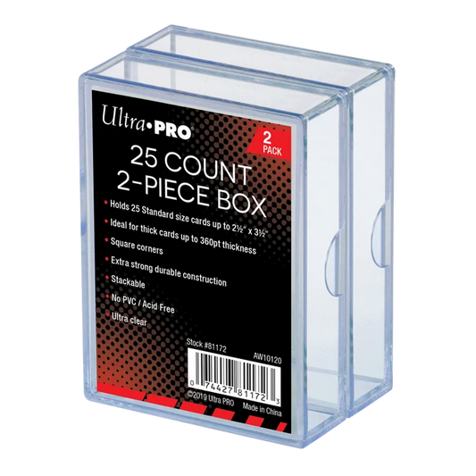 Ultra Pro 2-PIECE BOX - Clear (25ct)
