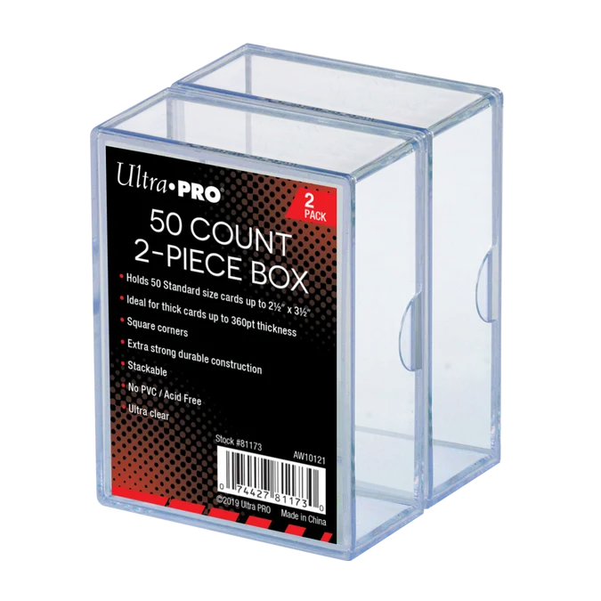 Ultra Pro 2-PIECE BOX - Clear (50ct)