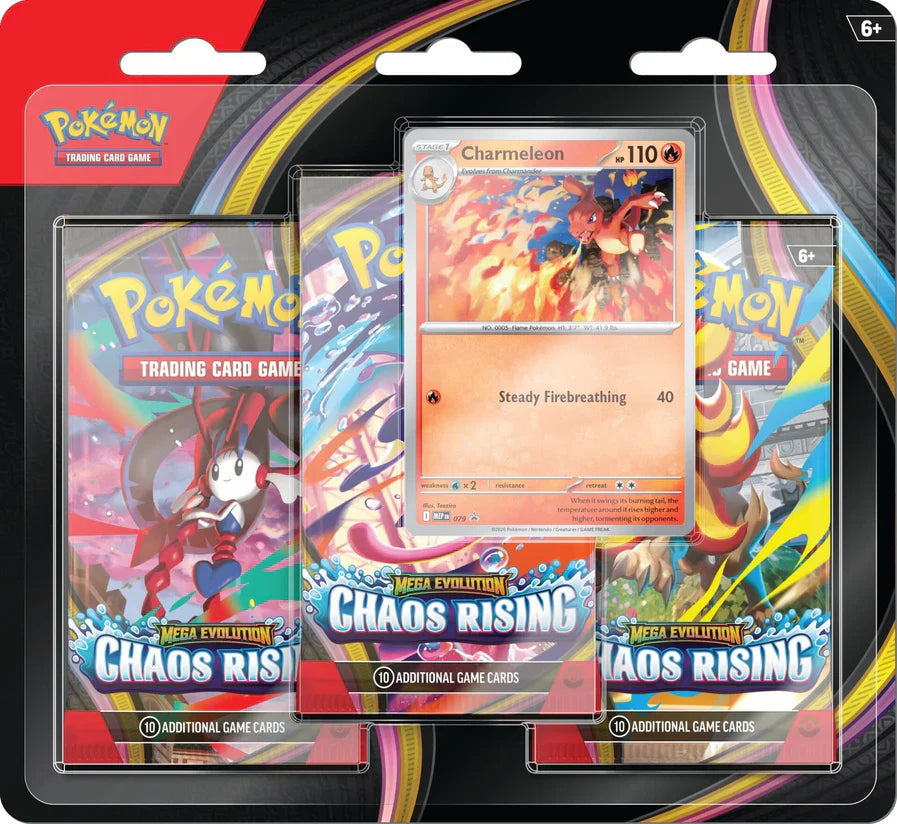 POKEMON ME04 CHAOS RISING 3-PACK BLISTER [Charmeleon]